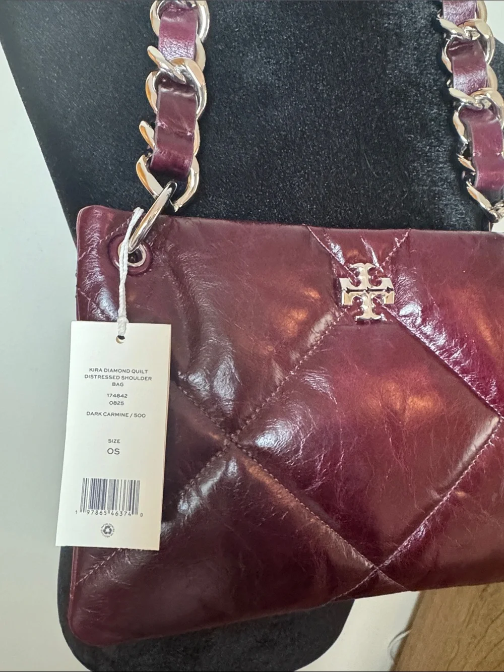 Tory Burch Quilted Shoulder Bag - Burgundy
